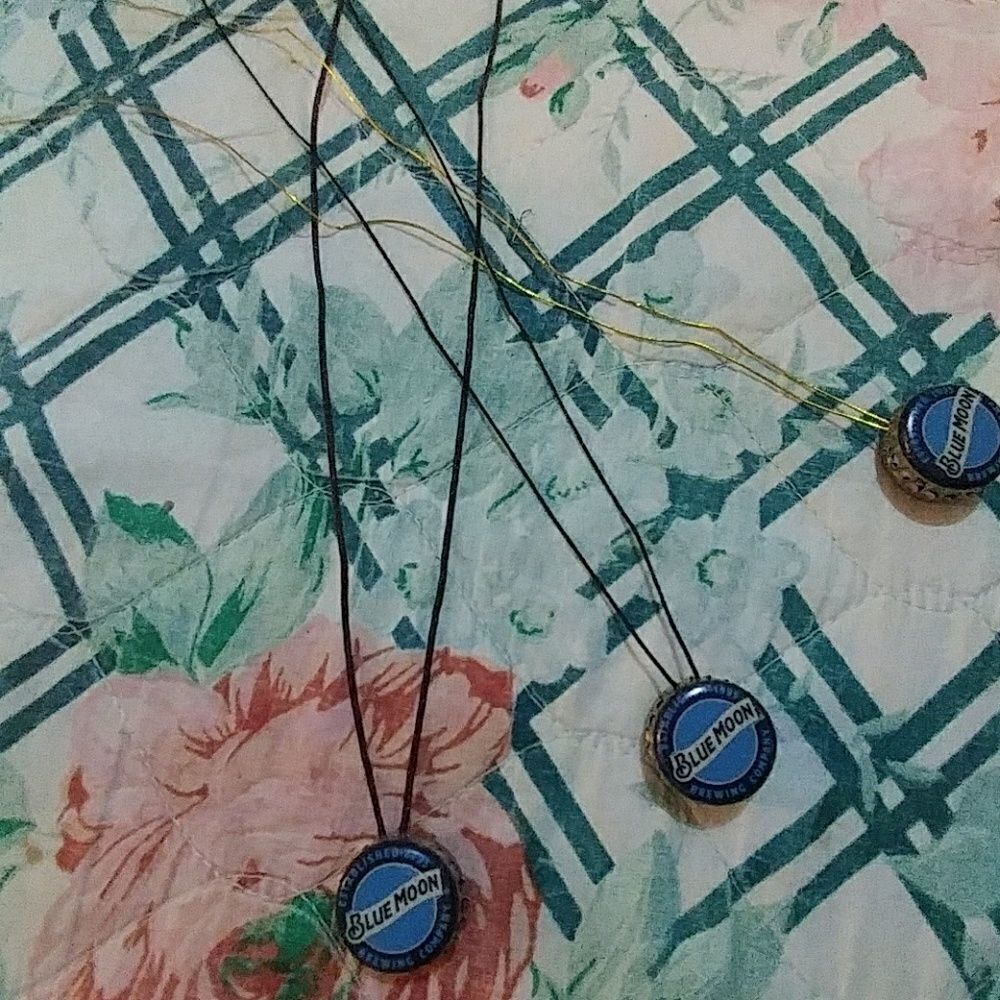 Blue moon cap necklaces